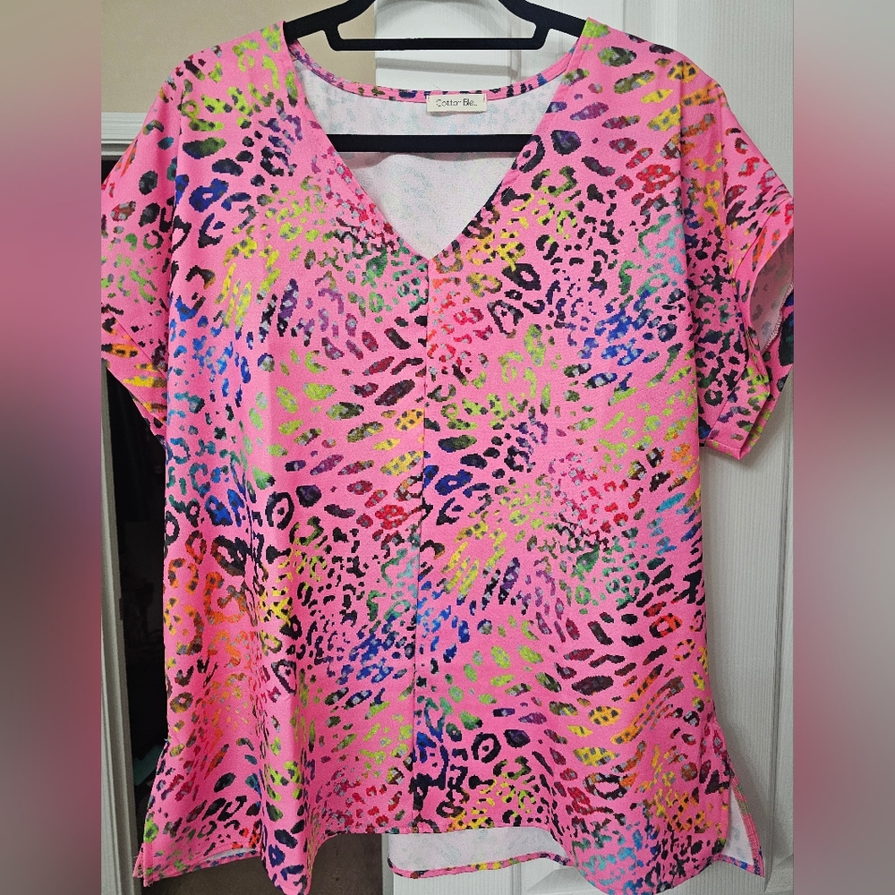 COTTON BLEU SIZE LARGE BLOUSE